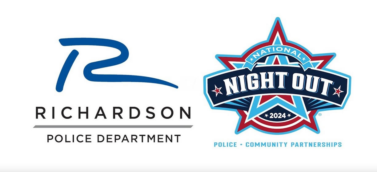 City logo for Richardson Texas with the logo for National Night Out